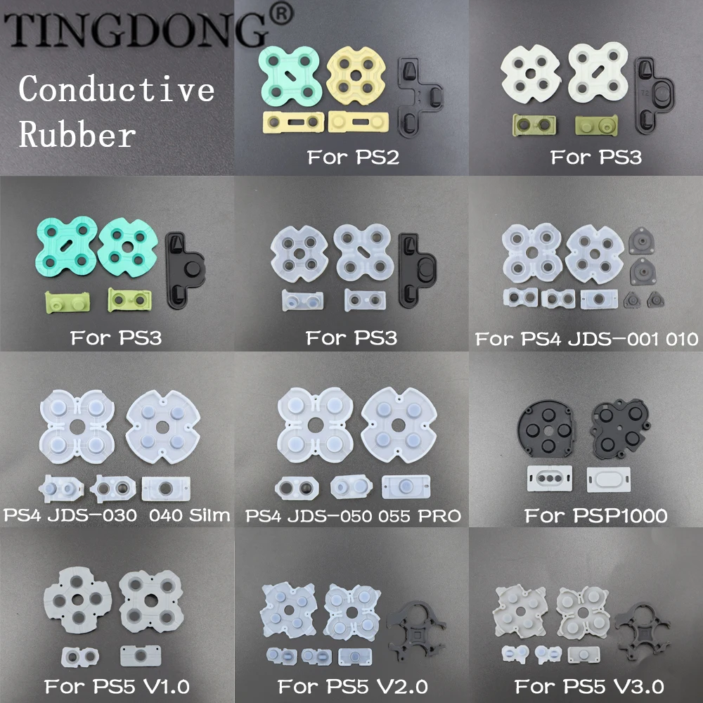 1Set Leitfähige Gummi Silikon Pads Für PS2 PS3 PS4 PS5 PSP1000 Wireless Controller Kontaktieren Taste D-Pad Reparatur fix
