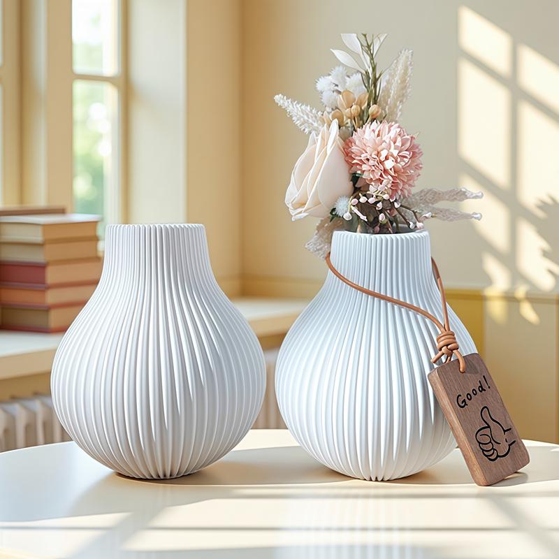 Stampo in silicone per vaso a strisce - Stampo per vaso di fiori nordico - Stampo per decorazione di vasi moderni - Stampo per vaso in cemento - Stamp