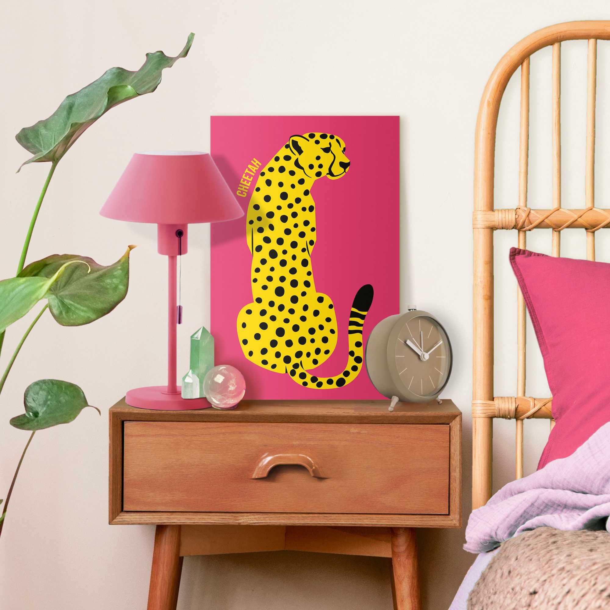 Leinwandbild REINDERS "Cheetah", gelb (farbe bild(er): gelb), B:20cm H:30cm T:2,5cm, Leinwand, Bilder Image