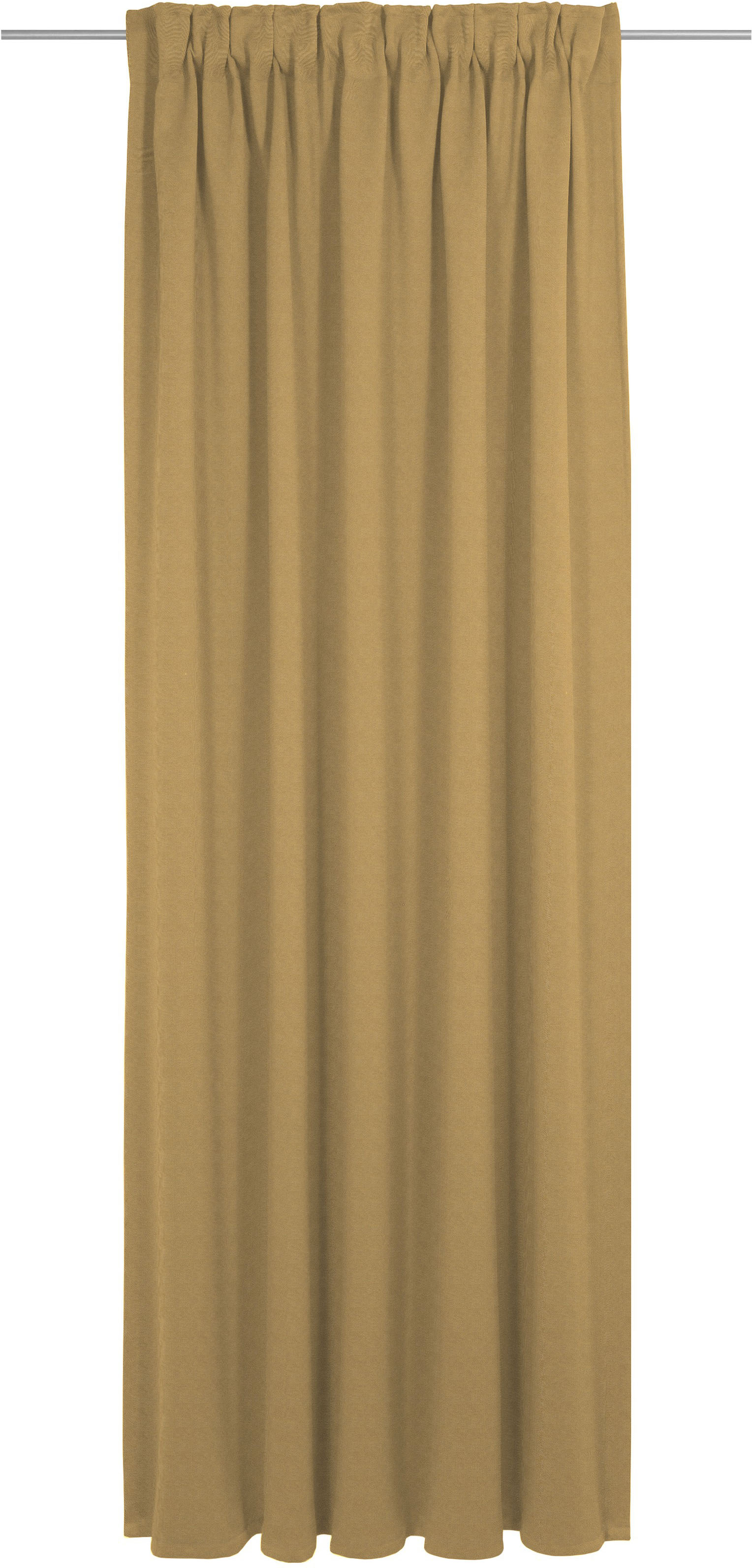 Vorhang ADAM "Uni Collection" Gr. 4, gelb (curry), B:142cm H:245cm, Jacquard, Baumwolle (Bio-Baumwolle), Gardinen, Blickdichter aus 100% Bio-Baumwolle Image