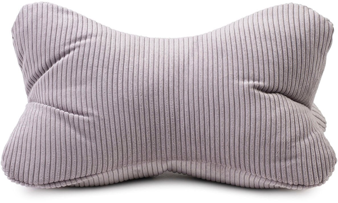 Nackenkissen GÖZZE "Cord Lesekissen Capri", silberfarben, B:40cm H:19cm L:25cm, Polyester, Funktionskissen Image