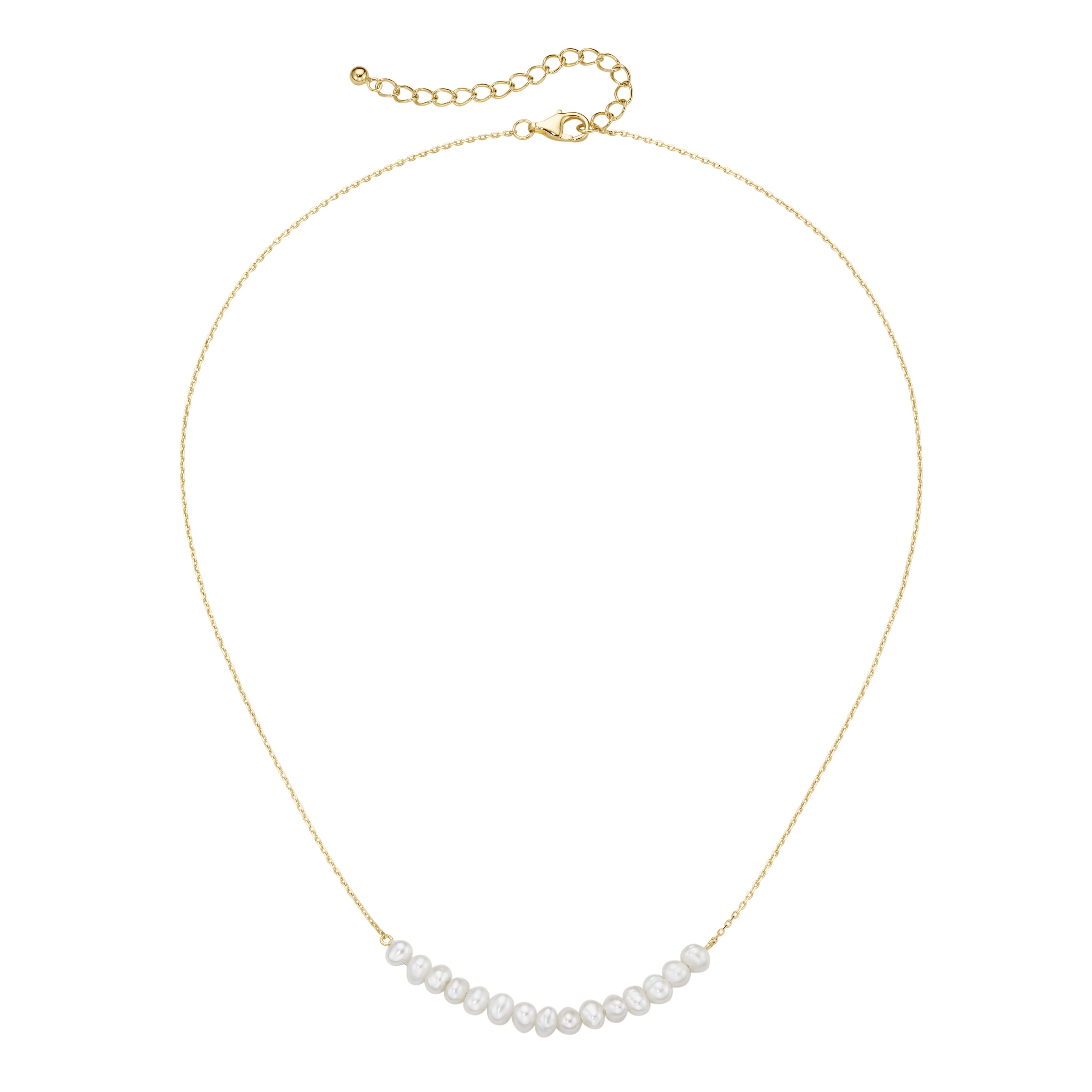 Collier SMART JEWEL "mit Süßwasser-Perlen, Silber 925", gold, Halsketten, Damen, 45cm, Silber 925 (Sterlingsilber) Image
