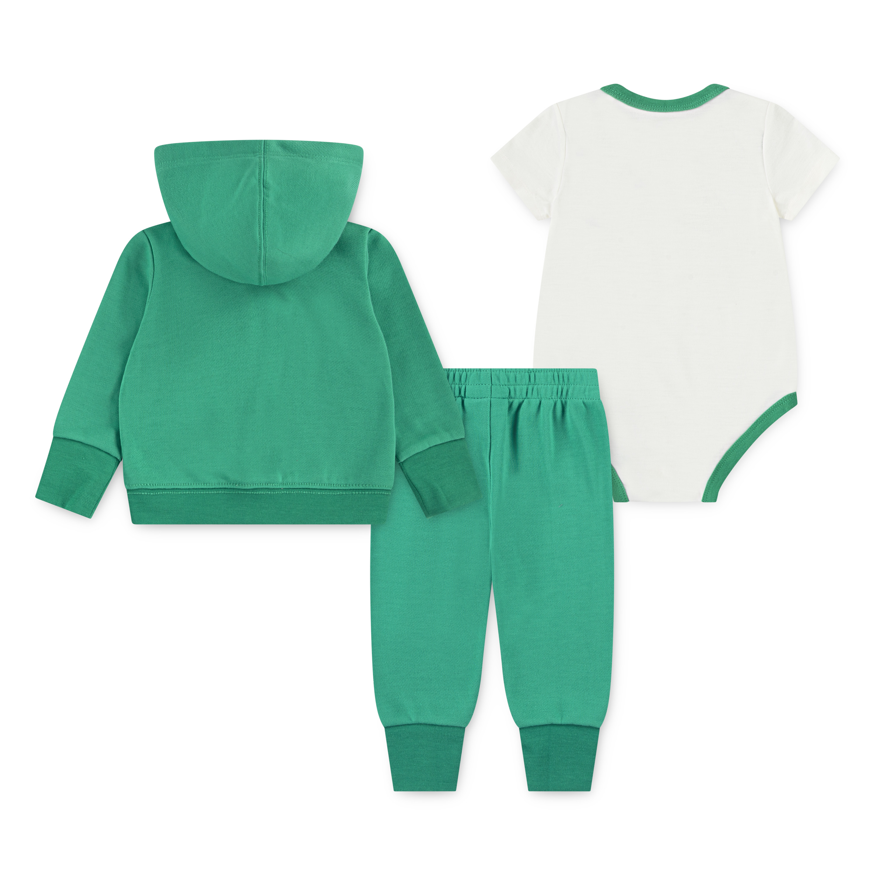 Neugeborenen-Geschenkset NIKE SPORTSWEAR "NKN SUSTAINABLE 3PC FZ SET", Kinder, Gr. 62 (3), stadium grün, Sweatware, Obermaterial: 100% Polyester, KOB Set-Artikel, für Babys Image