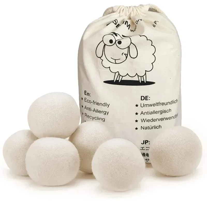Fleece Dry Kit Ball Reusable Wool Dryer Balls Softener Laundry Washing Machine Accessories Home Washing