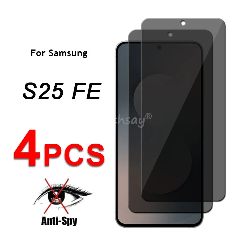 Vetro dello schermo privacy per Samsung Galaxy S25 FE Vetro anti-spia Proteggi lo schermo Samsung S25 FE Vetro temperato S25 FE Pellicola temperata