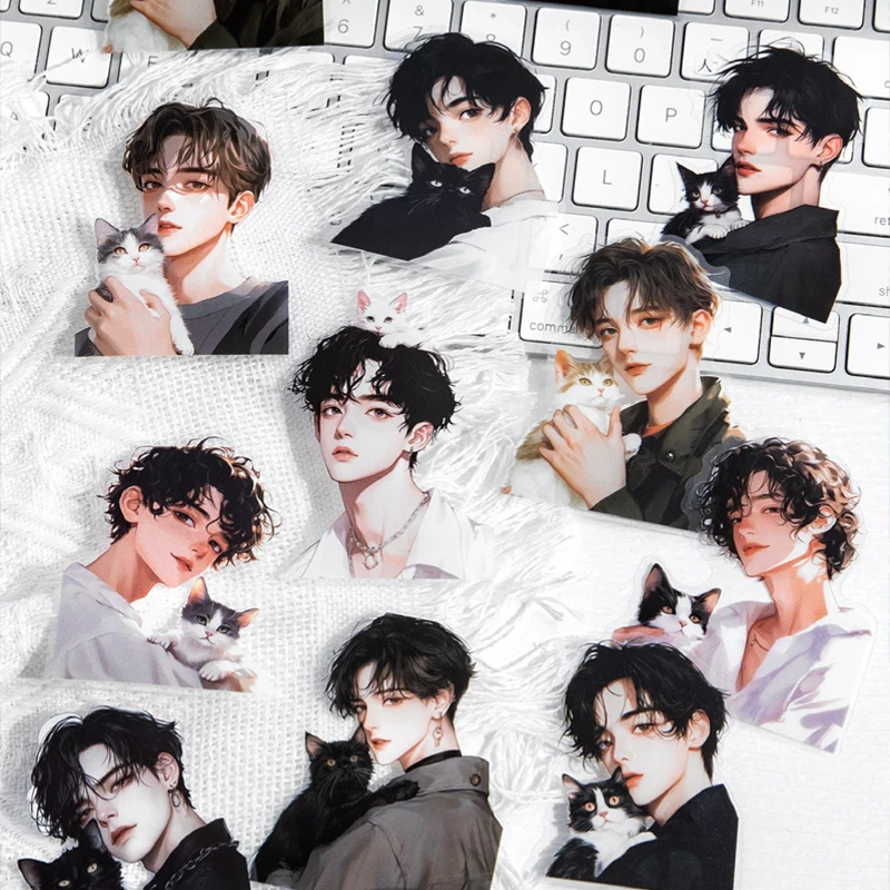 20 Blatt modisches Aufkleberpaket mit männlichem Charakter, Alltagskleidung, für Scrapbook, Tagebuch, DIY, Collage, Fotorahmen, Dekor Image