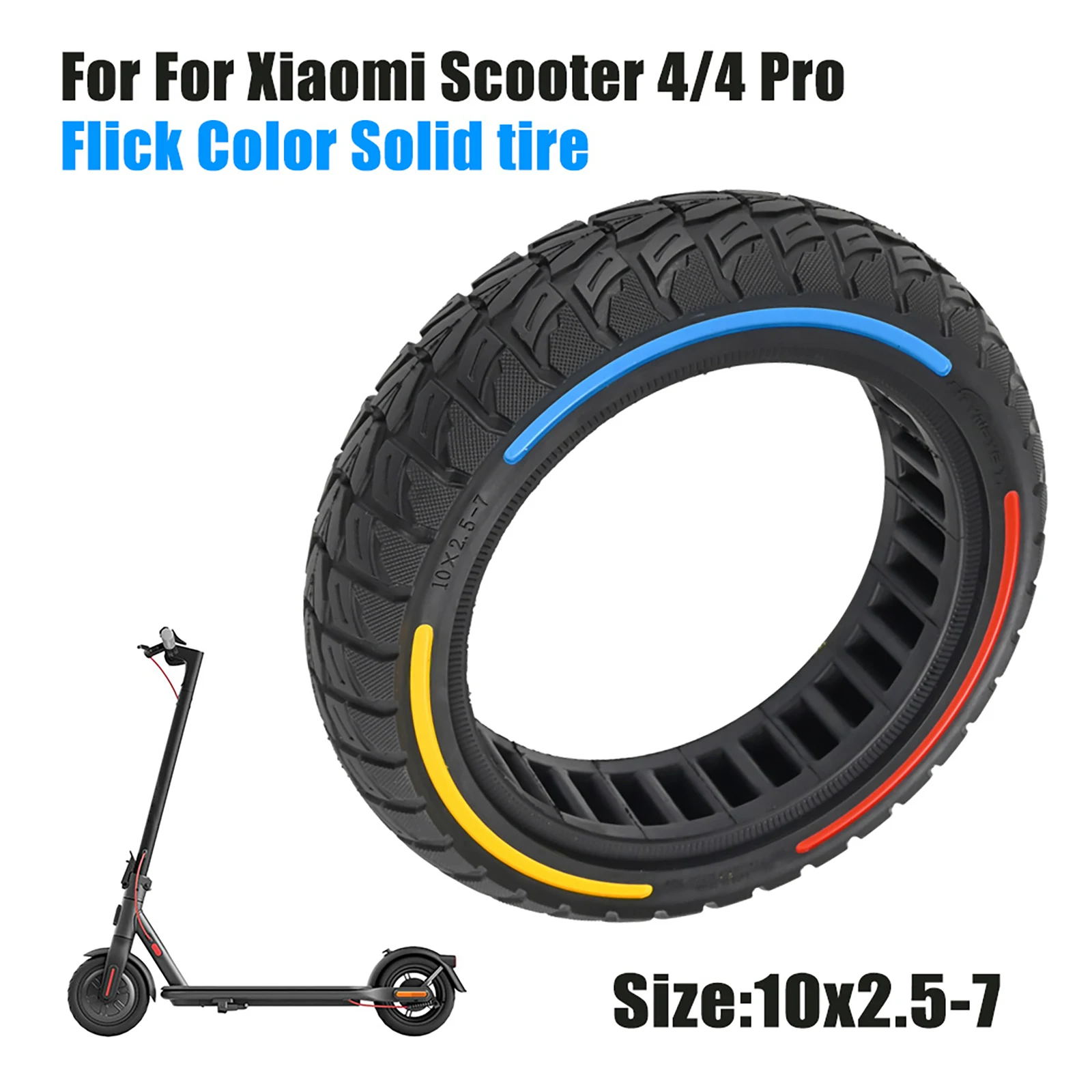 Vollgummireifen 10x2.5-7 E-Scooter Vollgummireifen für Mi4 Pro/Plus/Max