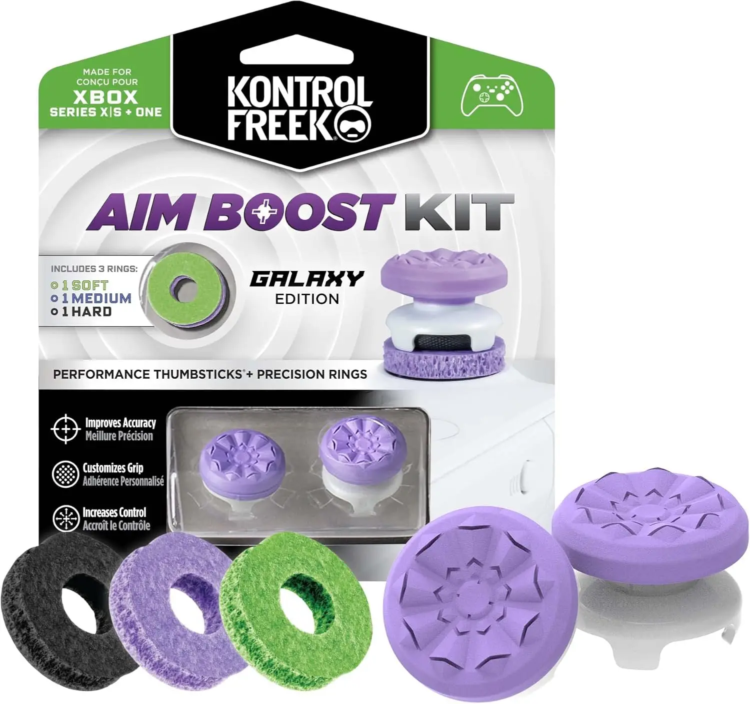 New Arrival Aim Boost Kit for Xbox One and Xbox Series X Controller Includes Performance Thumbsticks and Precision Rings