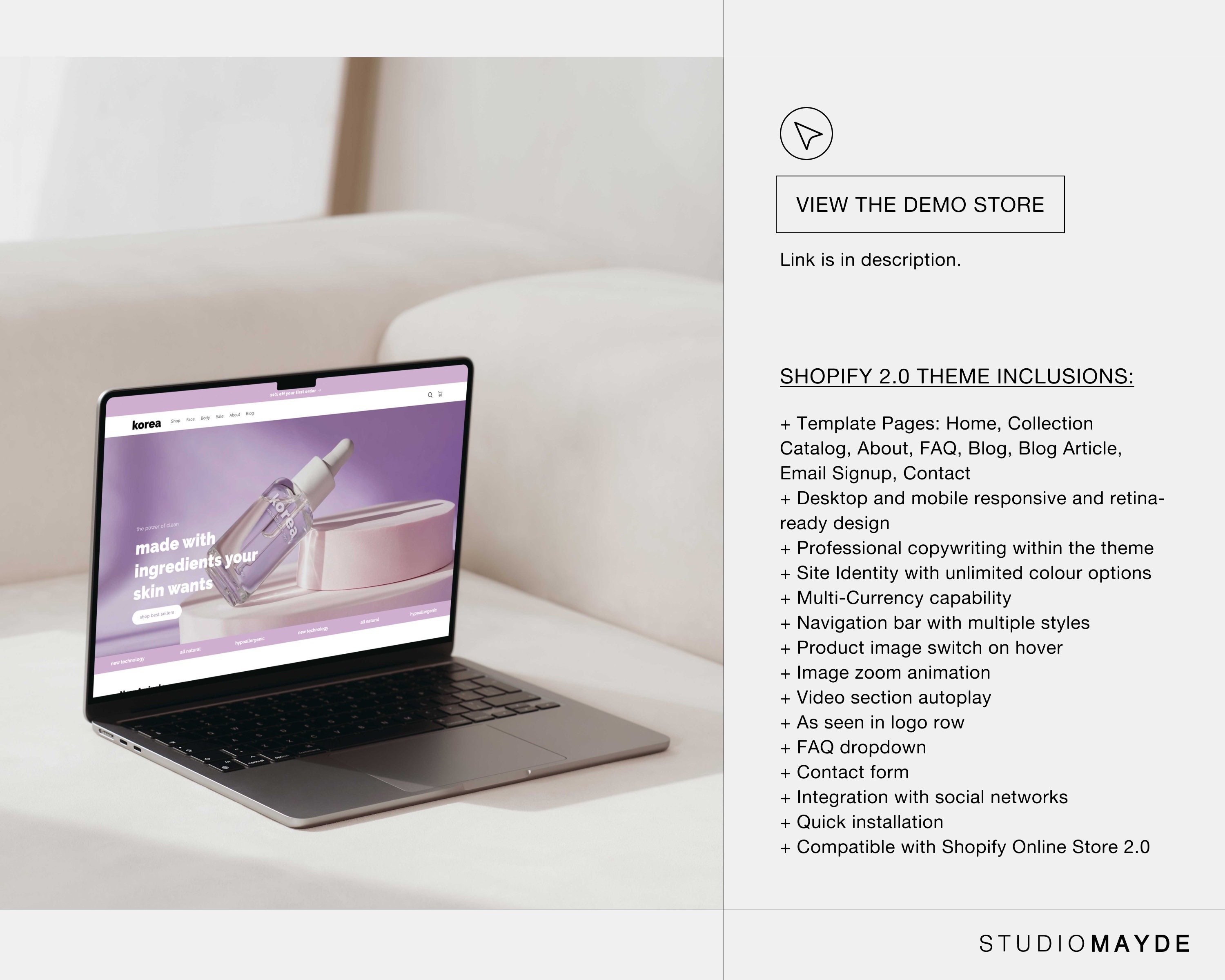 Modello Shopify / Tema Shopify di bellezza / Sito web Shopify / Modello Shopify colorato / Design Shopify / Tema Shopify moderno