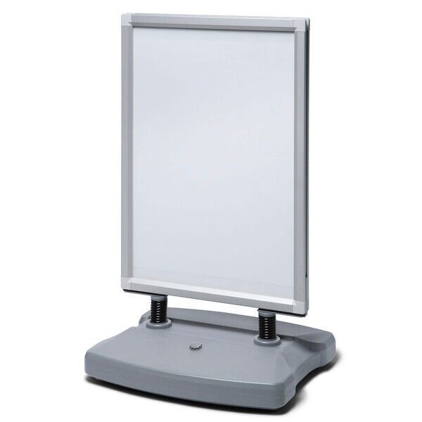 Showdown Displays Kundenstopper »Windtalker« A1 silber, 67x112.3x59 cm Image