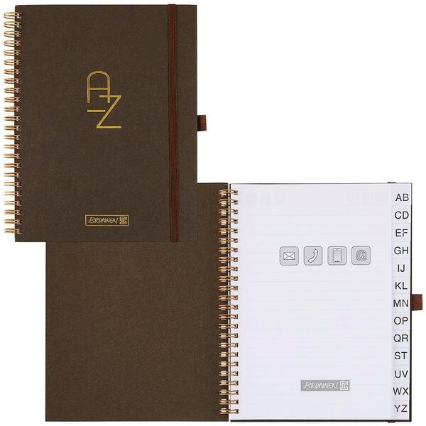 Brunnen Adressbuch »Wire« A5 braun braun Image