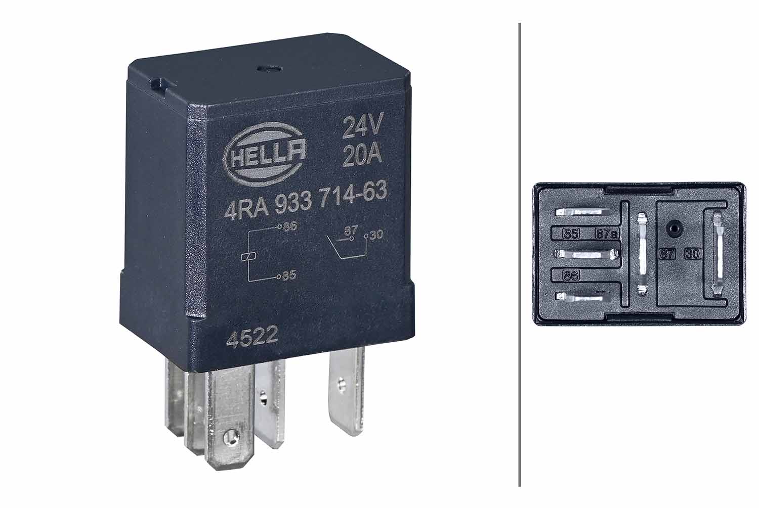 HELLA Relais, Arbeitsstrom 24V 4RA 933 714-631 Image