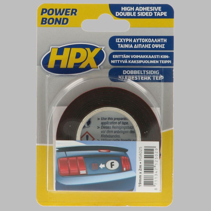 MOTIP Montageband HSA doppelseitig anthrazit 19 mm x 2 m Klebeband HSA025 Image