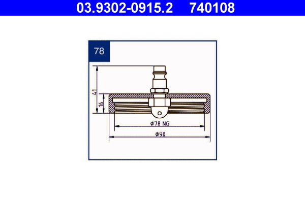 ATE Entlüfterstutzen 03.9302-0915.2 Image