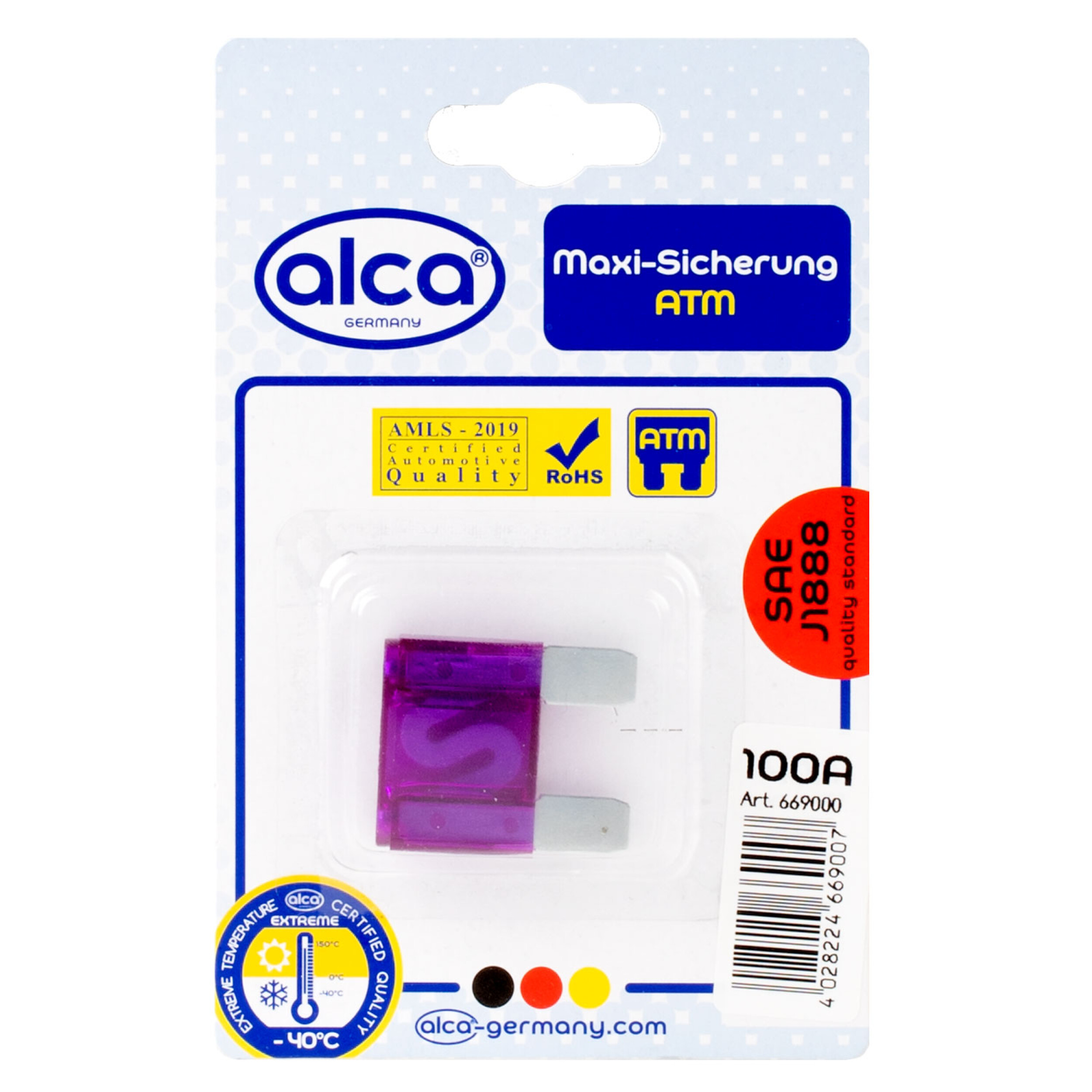 ALCA Maxi-Sicherung 100A; 1 St. Blister Sicherung 669000 Image
