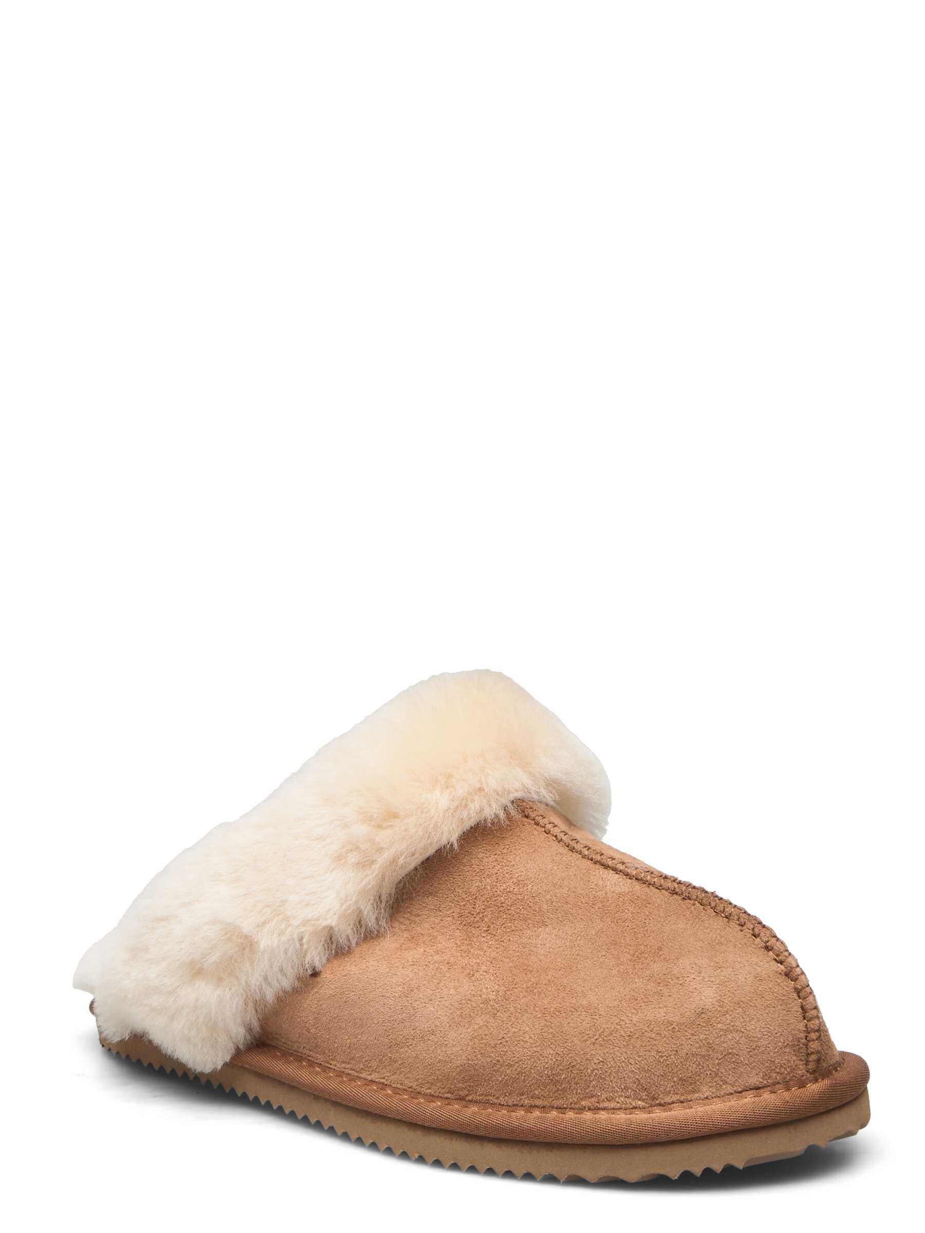 Slipper ROSEMUNDE "Sydney Shearling Reversed Slippers", Damen, Gr. 37, cognac, Obermaterial: 100% Lammveloursleder. Futter: 100% Lammfell, Schuhe Slipper, Atmungsaktiv, flexibel, bequem, weich, mit Memory Foam