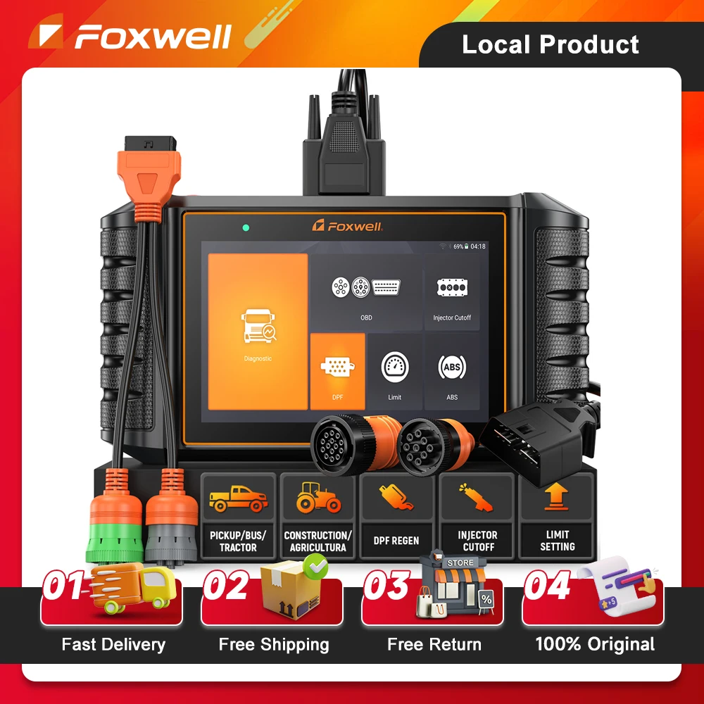 FOXWELL HD500 24V Scanner de camion robuste DPF Regen injecteur réglage de limite de coupure outil de Diagnostic automobile Diesel