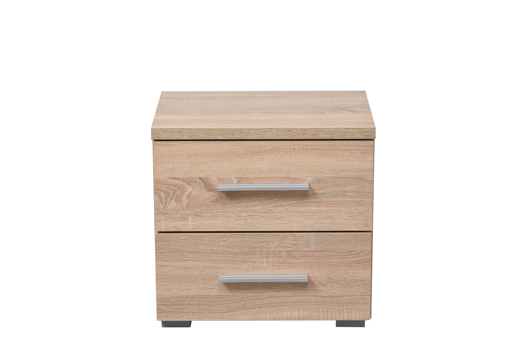 Nachtkonsole HOME AFFAIRE "Uni Nachttisch, Nachtkommode, Nachtschrank, Beistelltisch, Kommode", sonoma, B:44,5cm H:43cm T:33,5cm, FSC-zertifizierter Holzwerkstoff, Sideboards, Nachtkonsole, Platzsparend, 2 Schubladen, Griff