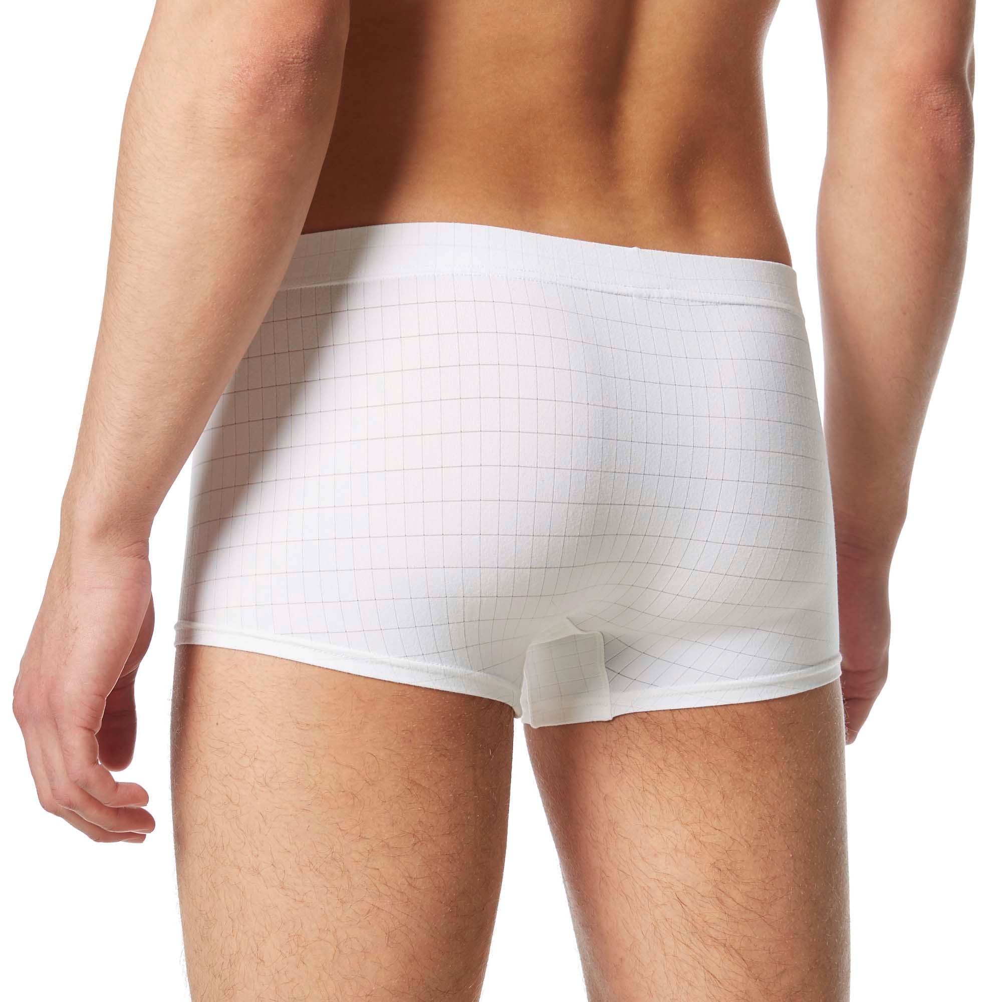 Hipster BRUNO BANANI "CHECK LINE 2.0", Herren, Gr. 6L, weiß karo, Obermaterial: 90% Polyamid, 10% Elasthan, Unterhosen Image