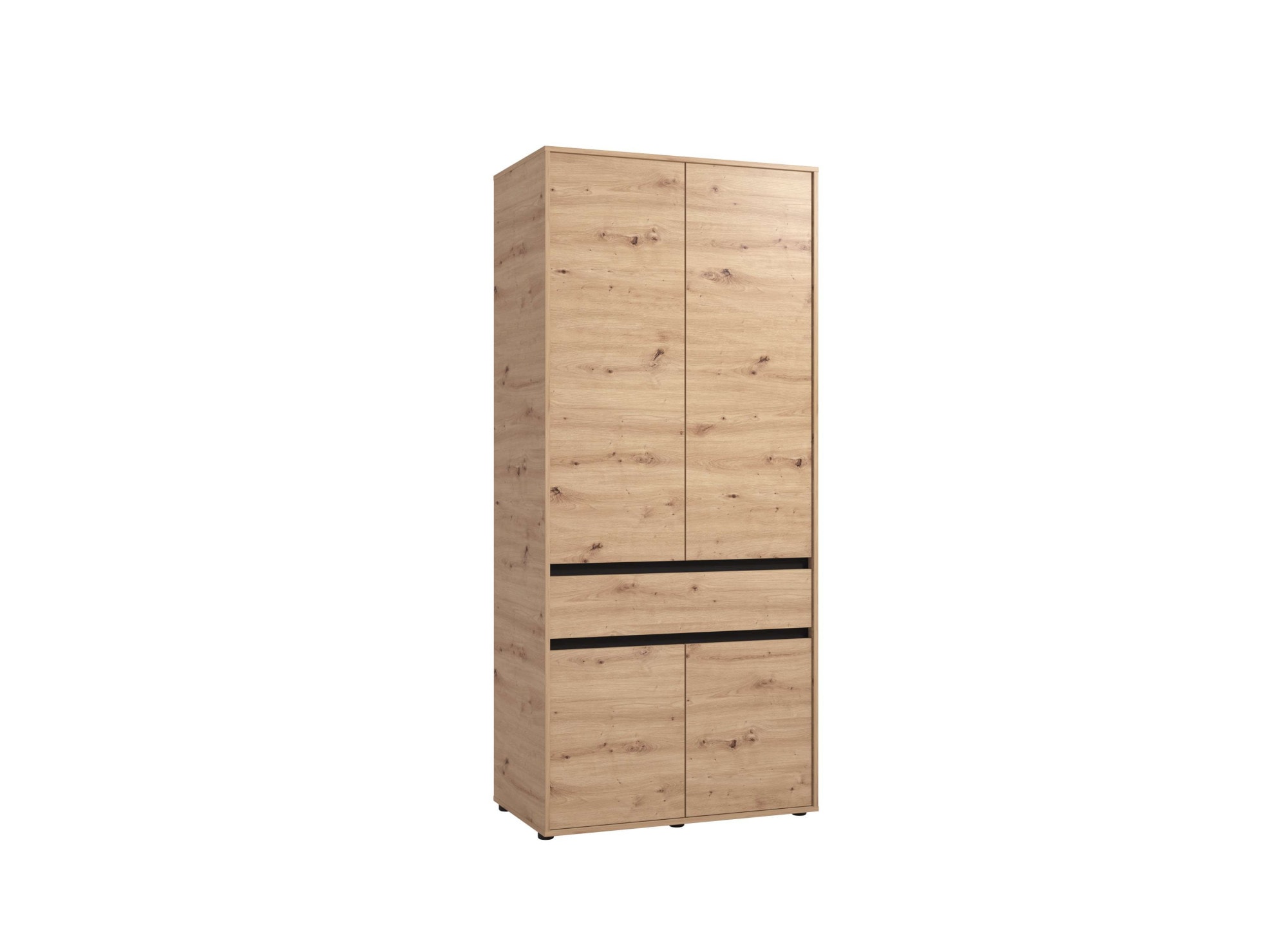 Kleiderschrank INOSIGN "Corbet Schlafzimmerschrank, Drehtürenschrank, Wäscheschrank TOPSELLER", artisan eiche, B:93cm H:210,5cm T:54,5cm, Spanplatte, Schränke, 93 cm breit, Schublade, Kleiderstange, ABS schutzkanten Image