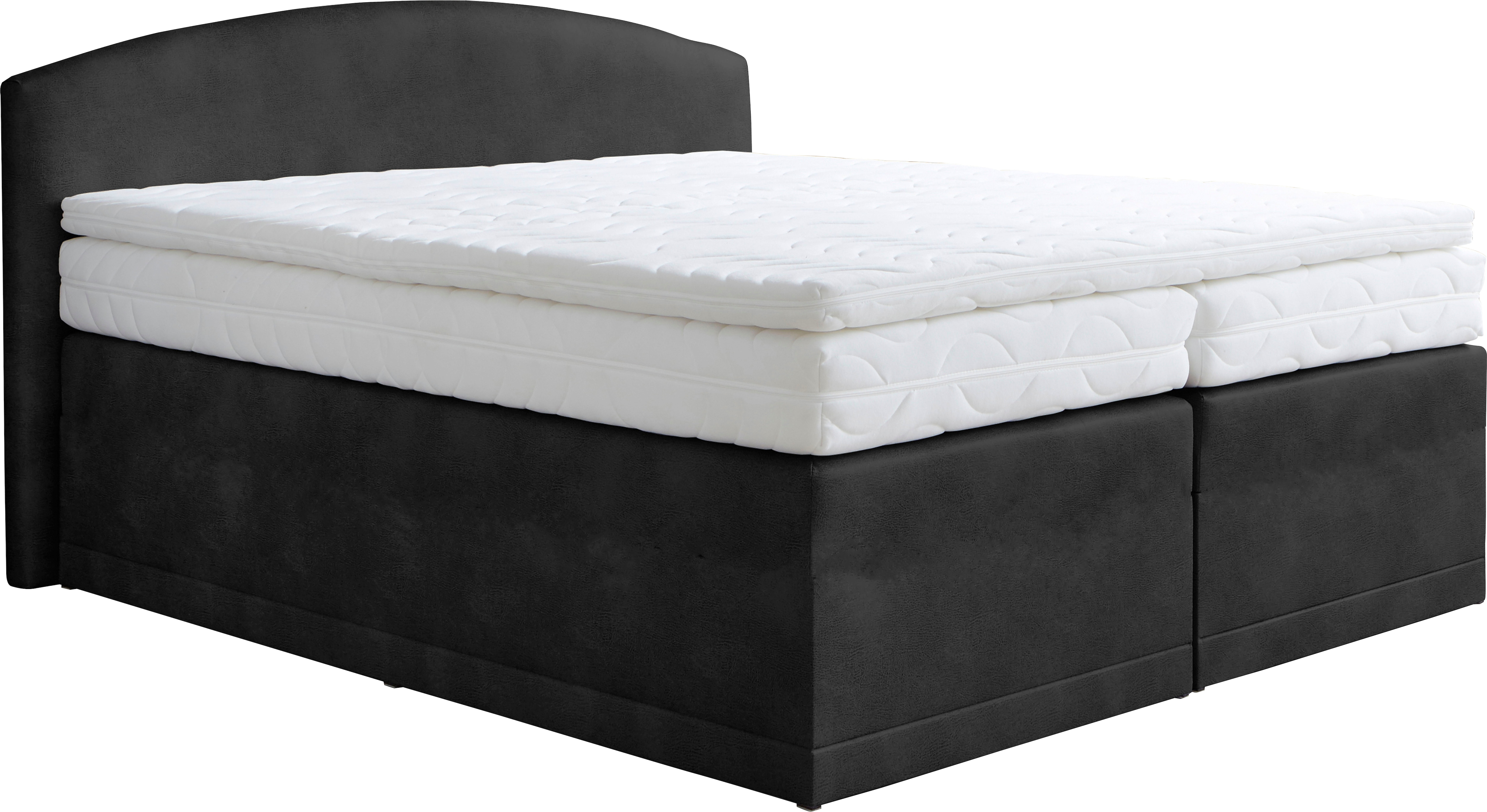 Boxspringbett, schwarz, B:175cm L:210cm, WESTFALIA SCHLAFKOMFORT, Komplettbetten Image