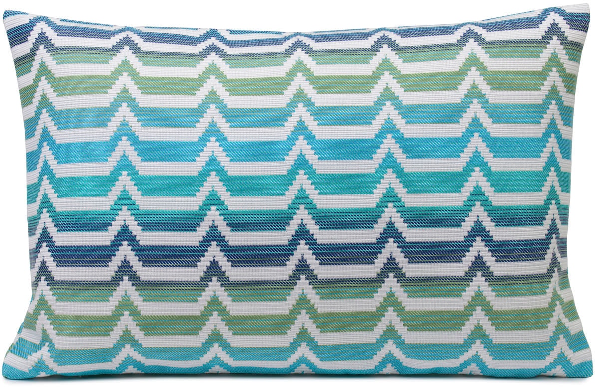Kissenhülle GÖZZE "Naxos" Gr. 3, bunt (grün, weiß, türkis), B:40cm L:60cm, Polyester, Obermaterial: 55% Polyacryl, 45% Polypropylen, Kissenbezüge Image