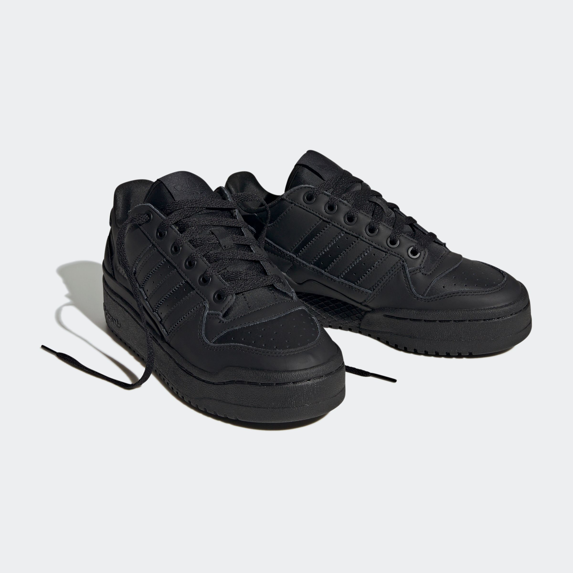 Sneaker ADIDAS ORIGINALS "FORUM BOLD STRIPES", Gr. 36, core schwarz, core schwarz, cloud weiß, Leder, Polyurethan, Schuhe Image