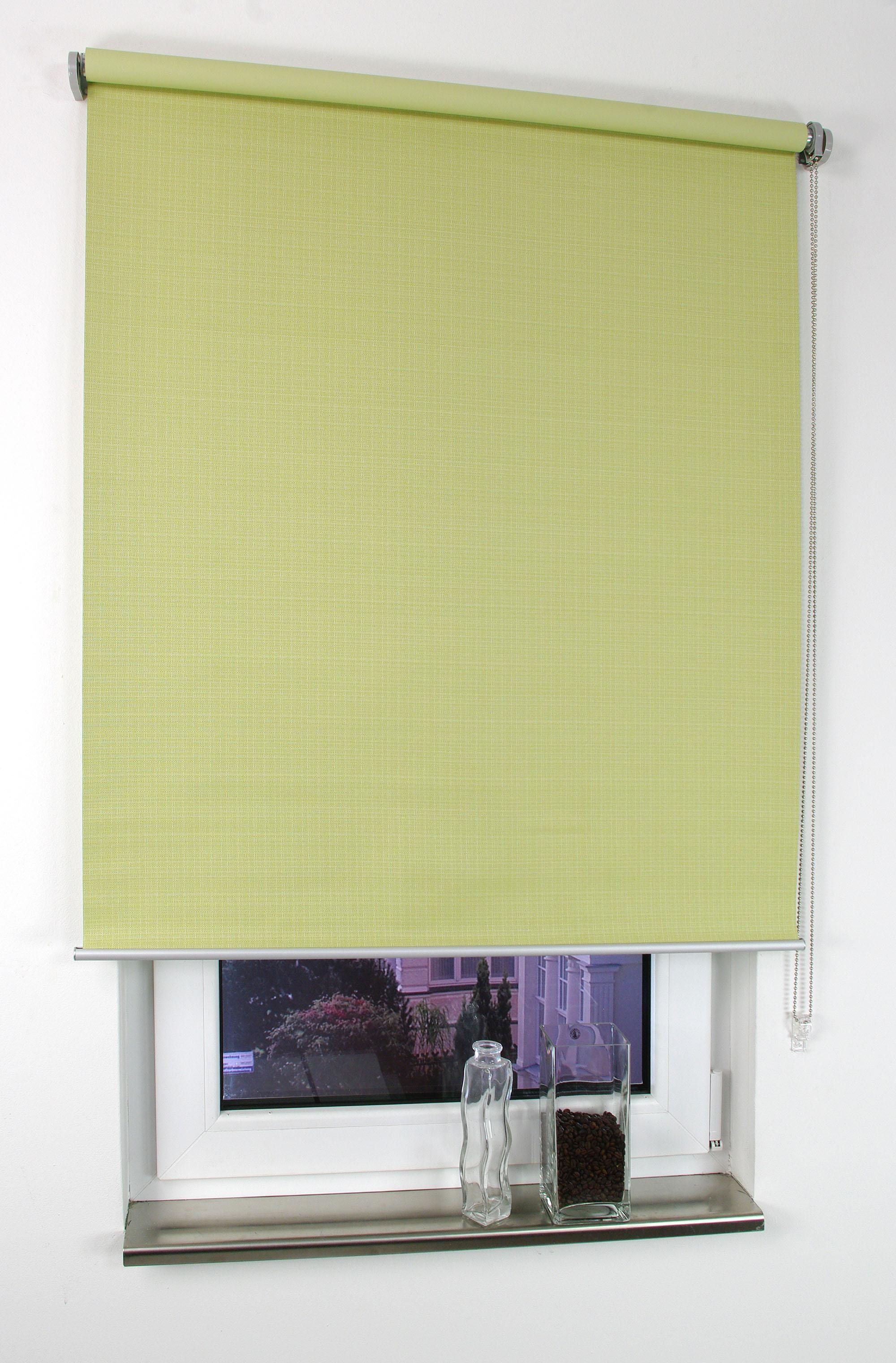 Seitenzugrollo LIEDECO "Struktur" Gr. 2, grün (lindgrün), B:82cm H:175cm, Polyester, Rollos, Uni, im Festmaß Image