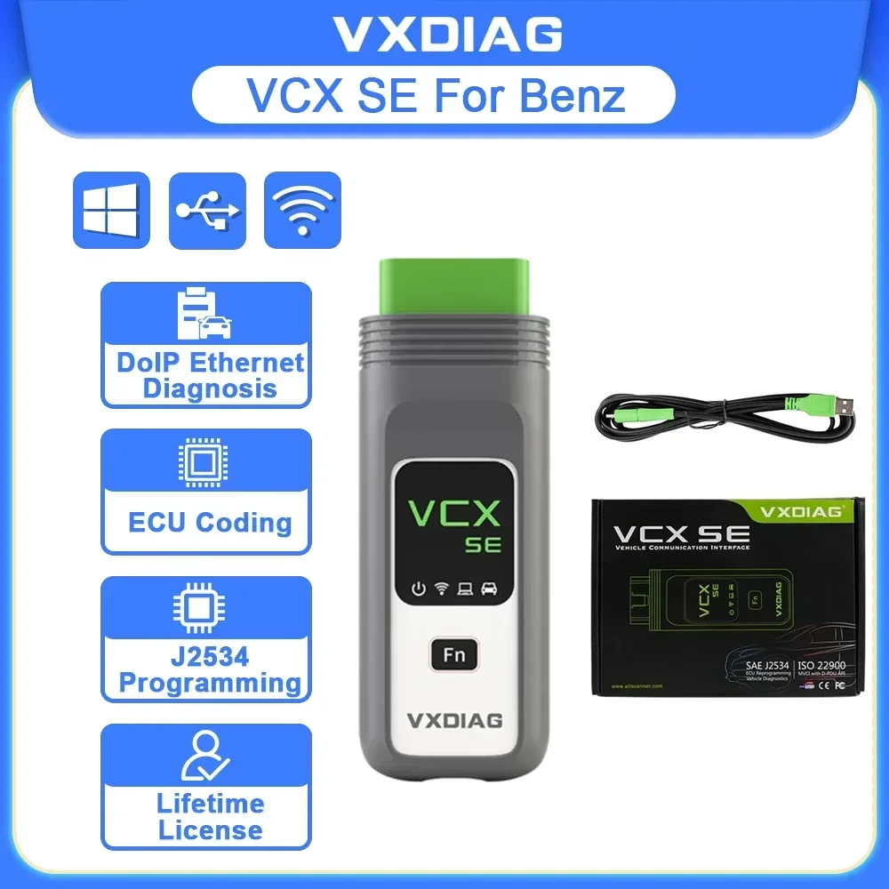 VXDIAG VCX SE für Mercedes Benz Auto OBD2 Diagnosetool MB Star C6 DoIP Aktiver Test Alle Systemdiagnose Codierung Programmierung Image