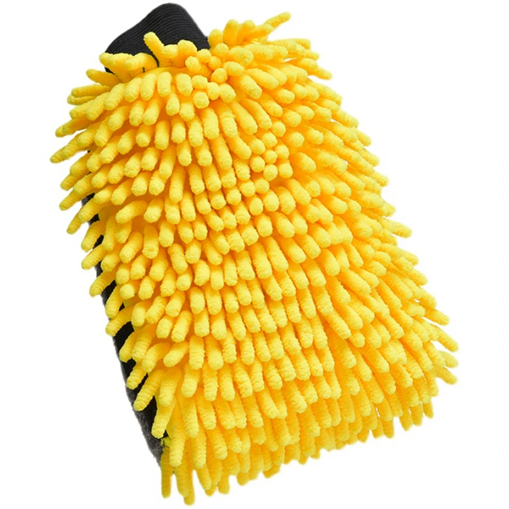 Großer Mikrofaser-Autowaschhandschuh, wasserdichte Chenille-Handschuhe, dicker Auto-Reinigungshandschuh, Wachsdetaillierung, Autopflege, doppelseitiger Handschuh, Neu Image