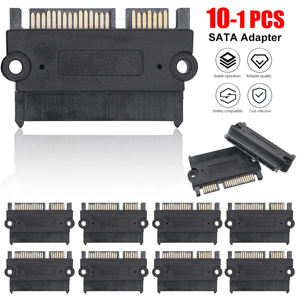 1-10PCS SATA Adapter SATA Stecker Auf Buchse Power Daten Adapter 22Pin 7 + 15 Stecker auf Buchse Power Daten Konverter SATA Zu SATA Adapter Image