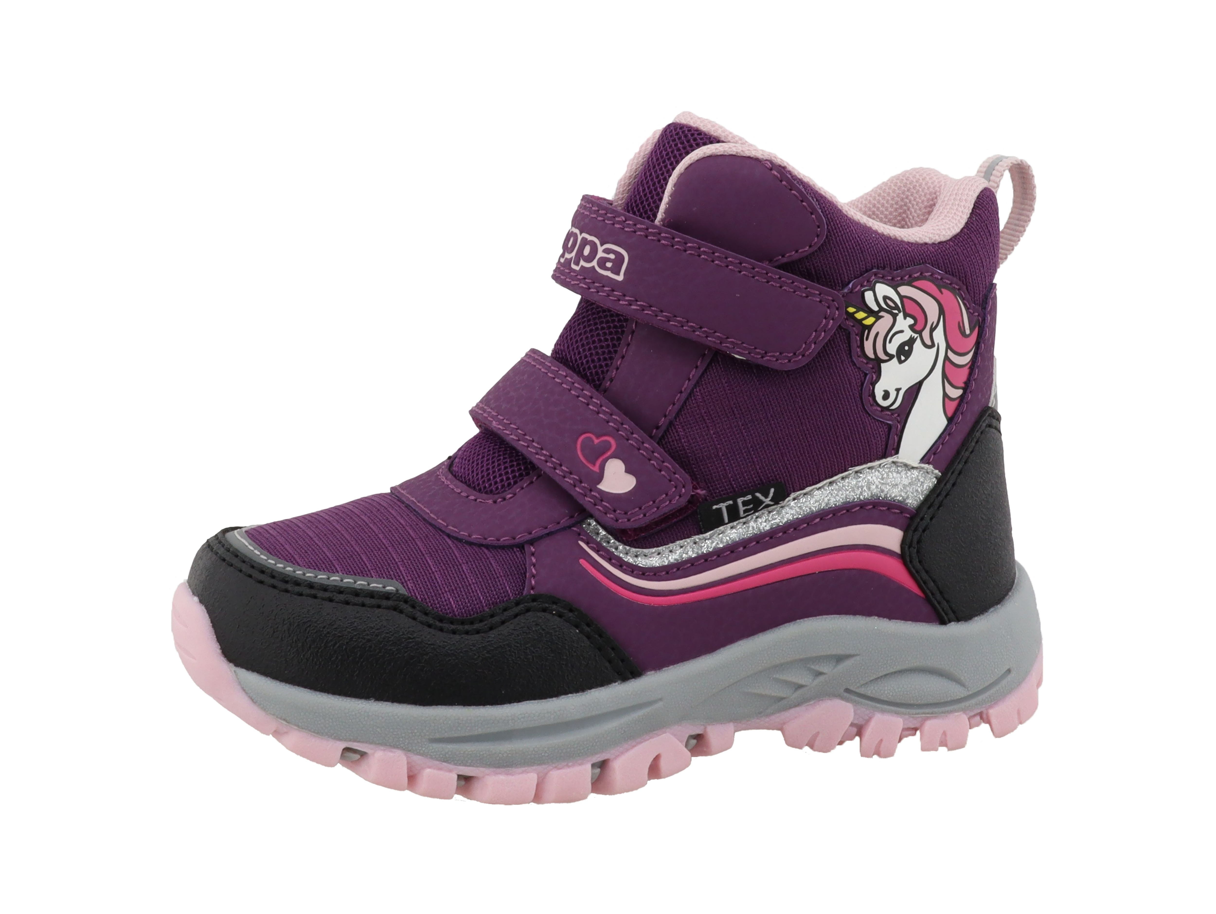 Winterboots KAPPA "Erica", Damen, Gr. 34, viola, rose, Synthetik, Schuhe Winterboots, Winterschuhe, Winterstiefel, Snowboots, wasserdicht