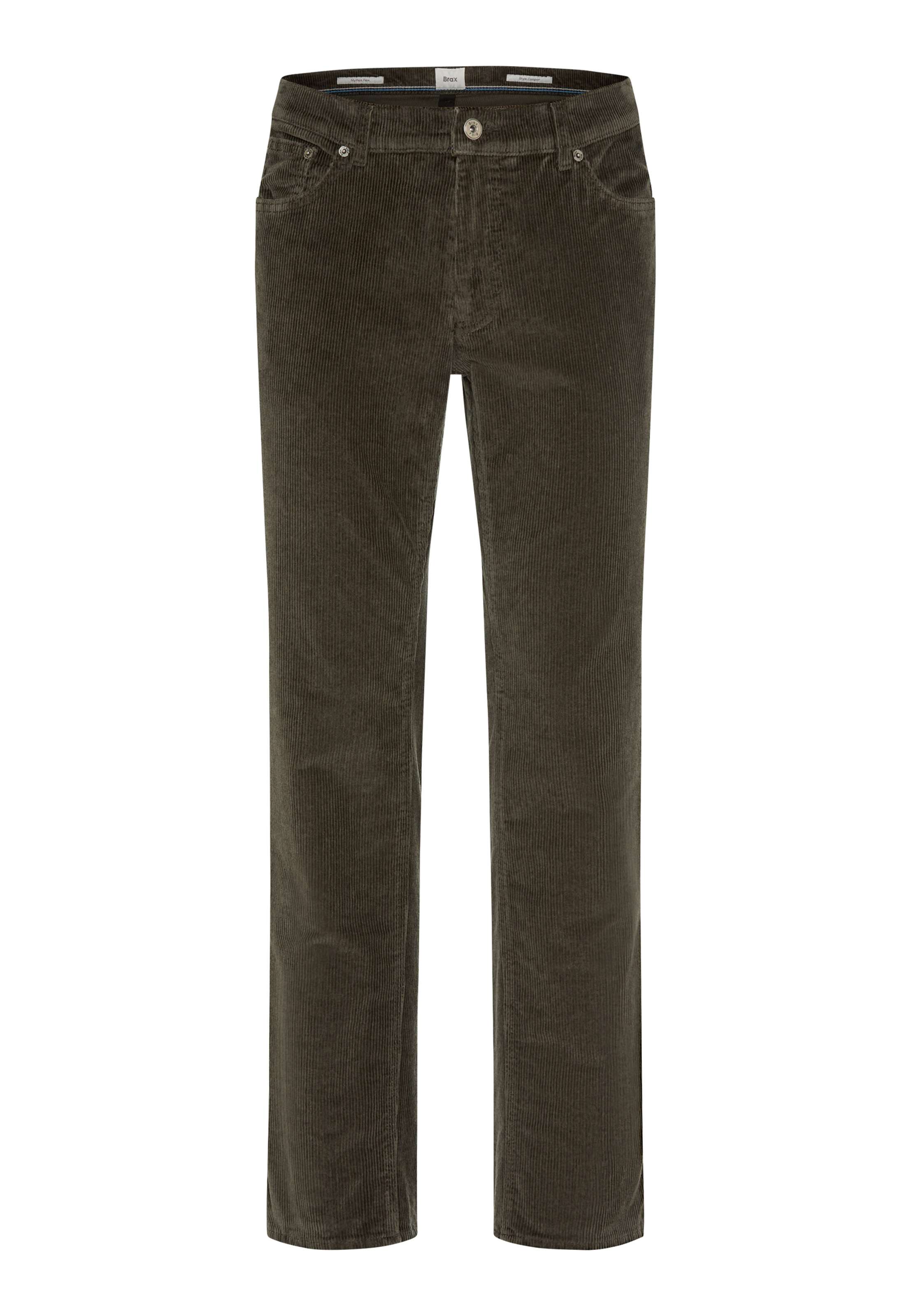 5-Pocket-Hose BRAX "Style COOPER", Herren, Gr. 34, Länge 38, olivgrün, Web, 98% Baumwolle, 2% Elasthan, Hosen Image