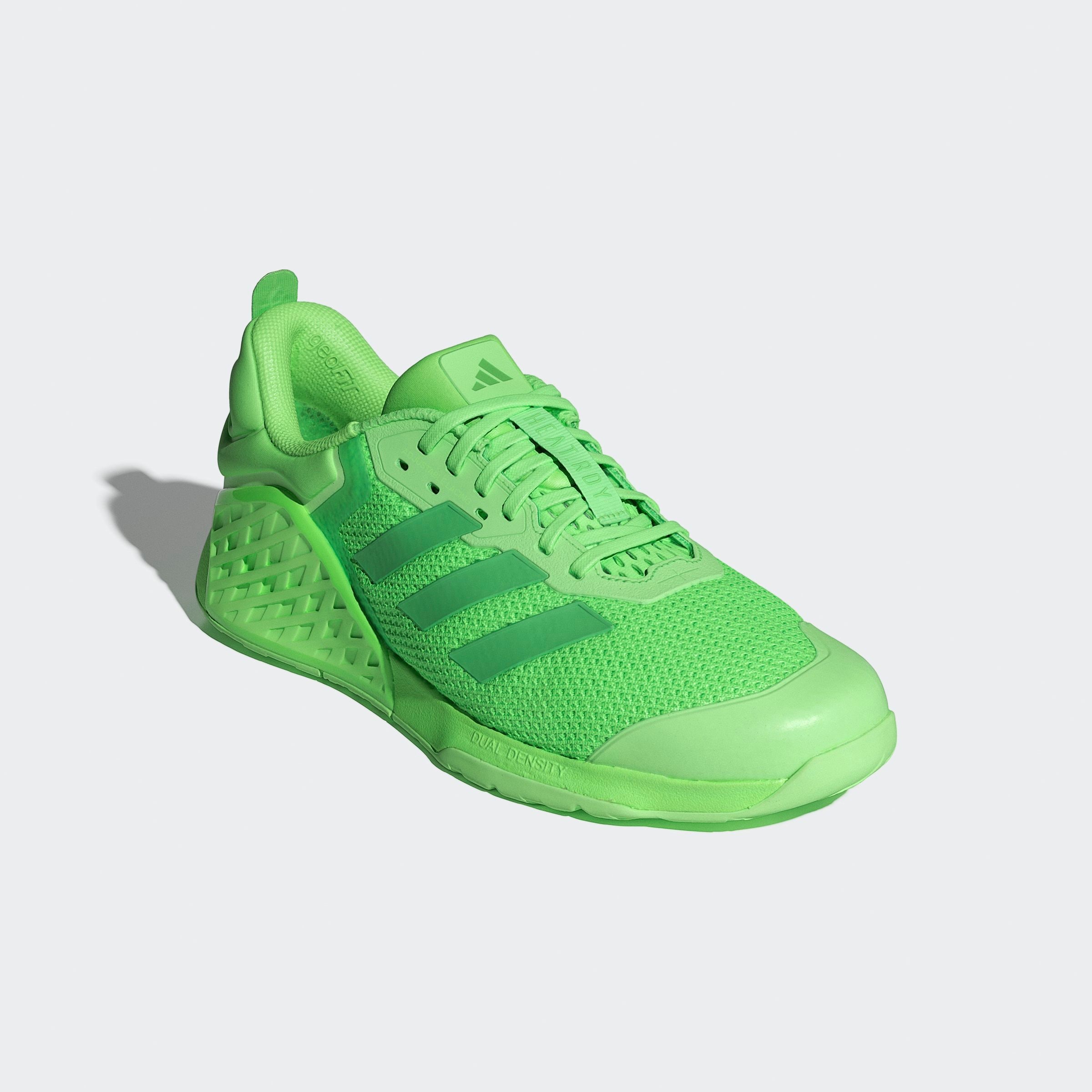 Trainingsschuh ADIDAS PERFORMANCE "DROPSET 3", Herren, Gr. 42, lime burst, semi solar lime, semi grün spark, Textil, Schuhe