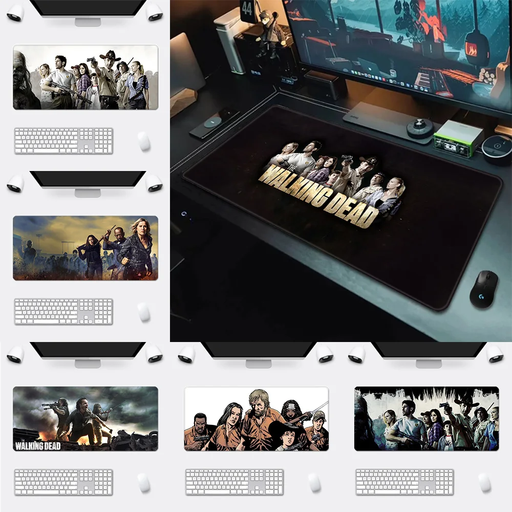 Drama The Walkings DeadS Mousepad HD Printing Computer Gamers Locking Edge Non-slip Mouse Pad XXL90x40cm Keyboard PC Desk Pad