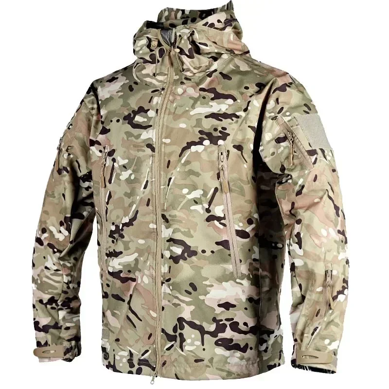 Military Shark Skin spring Jackets Men Tactical Jacket Windproof Jacket Men Army Combat Jackets Mens Hooded Bomber Coats