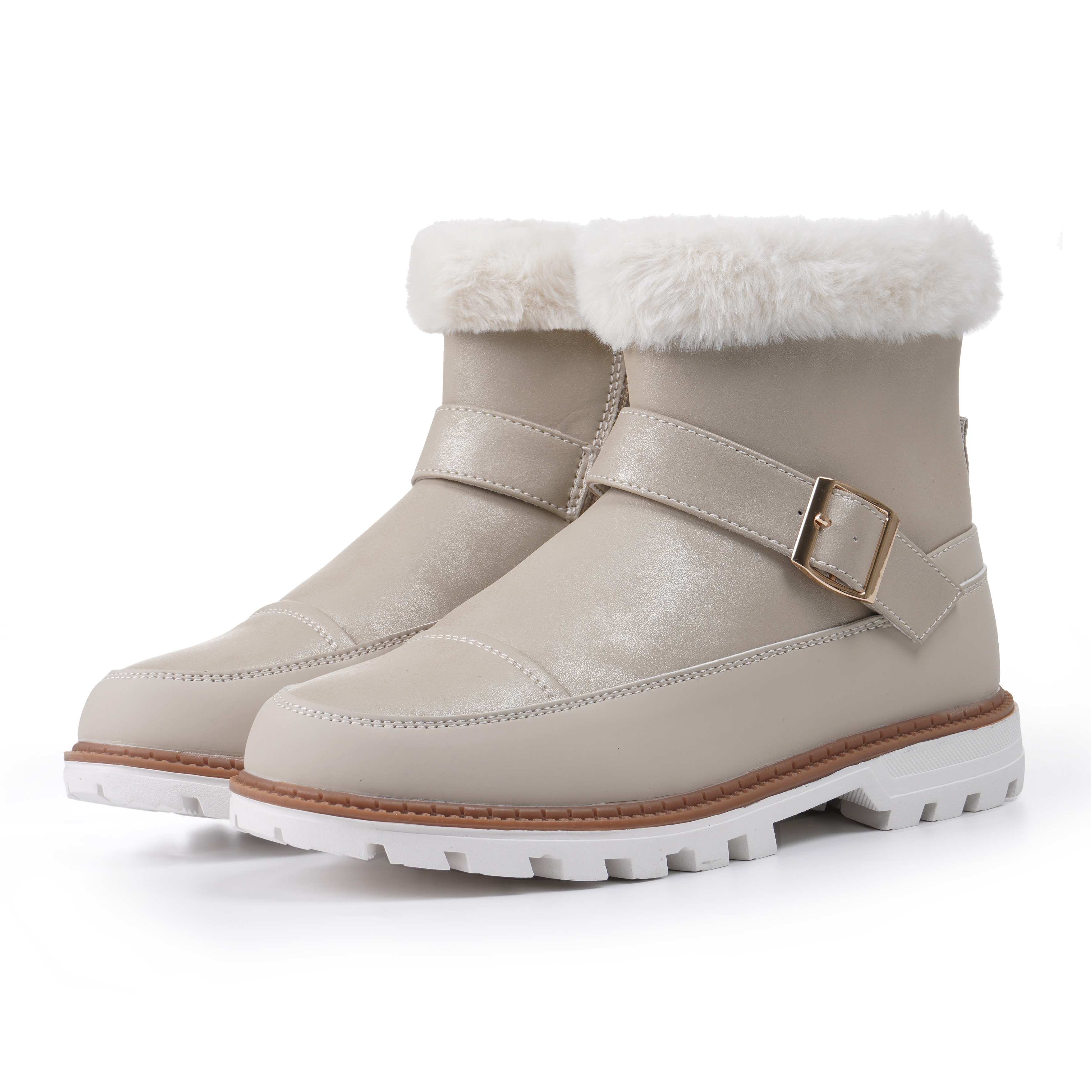 Winterboots LUHTA "MALLIKAS MS", Damen, Gr. 38, natural weiß, Synthetik, Textil, Schuhe Winterboots, Winterschuhe, Winterstiefel, Snowboots, gefüttert