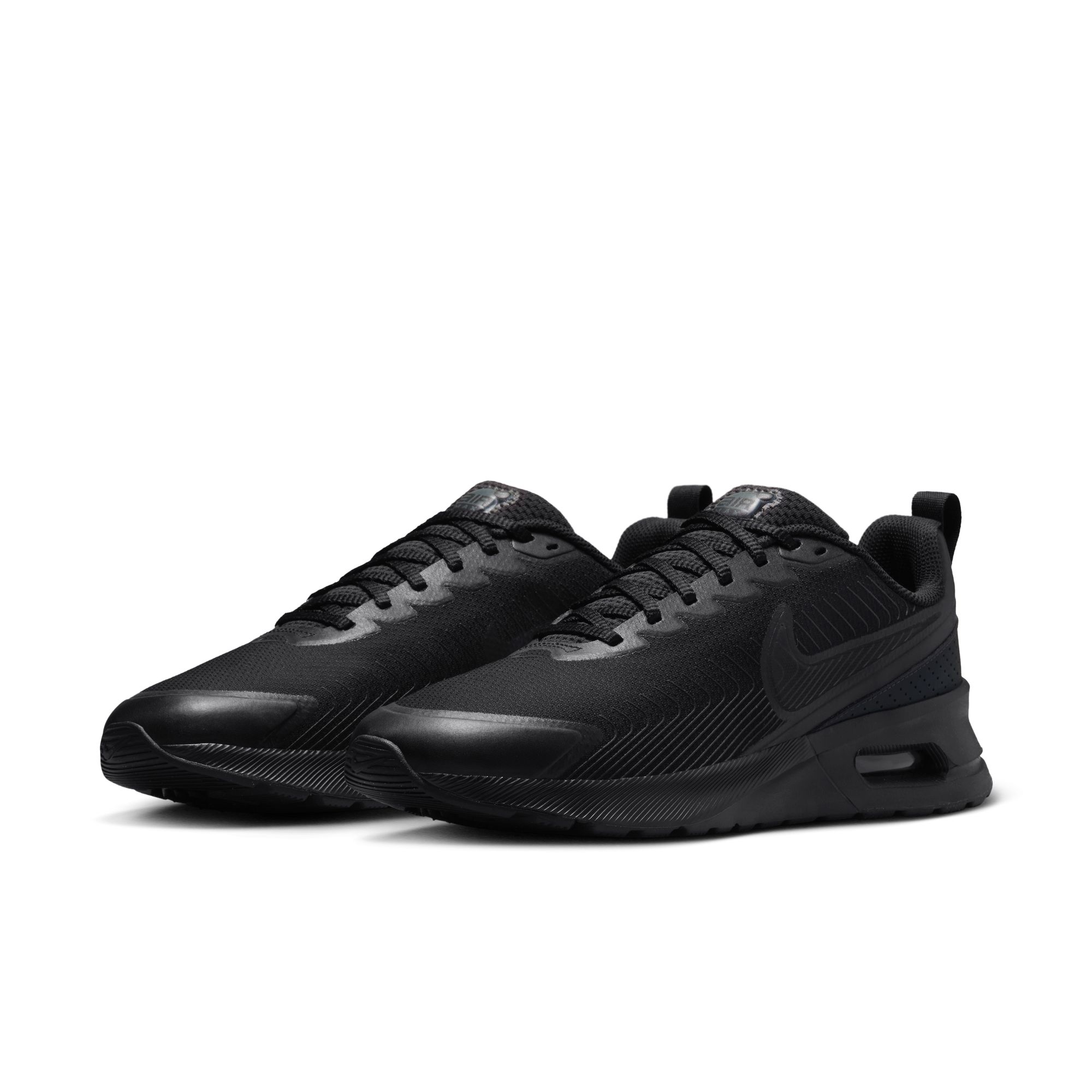 Sneaker NIKE SPORTSWEAR "NIKE AIR MAX NUAXIS", Herren, Gr. 41, schwarz, schwarz, anthrazit, Synthetik, Textil, Schuhe Sneaker