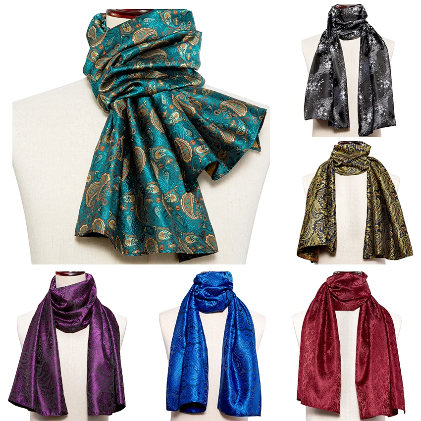 Neue Mode Männer Schal Grün Jacquard Paisley 100% Silk Schal Herbst Winter Casual Business Anzug Hemd Schal 160*50cm Barry.Wang