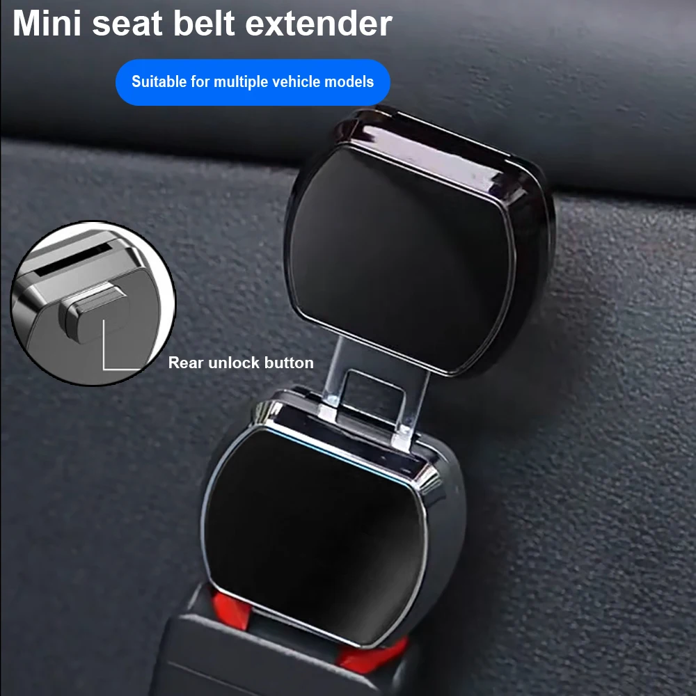 1/2pcs Auto Cintura di Sicurezza Estensione Spina Fibbia Cintura di Sicurezza Clip di Estensione Regolabile Per Tesla Jeep Renegade Auto Cintura di Sicurezza di Blocco