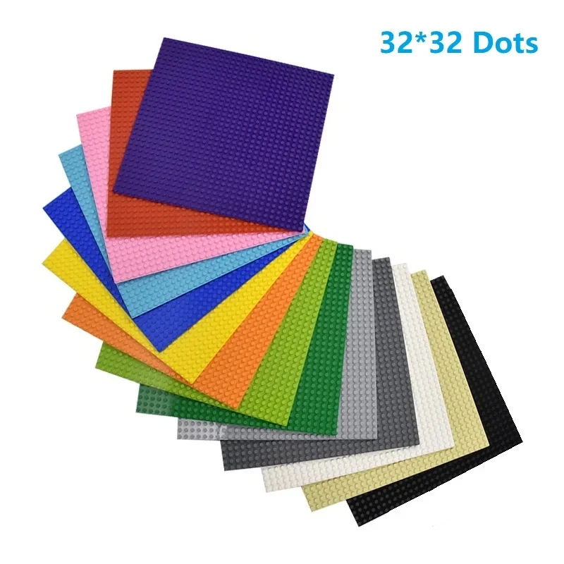 3PCS Klassische Grundplatte 32X32 Punkte Bausteine Ziegel Grundplatten DIY Kunststoff Bord Blöcke Bau Spielzeug Image