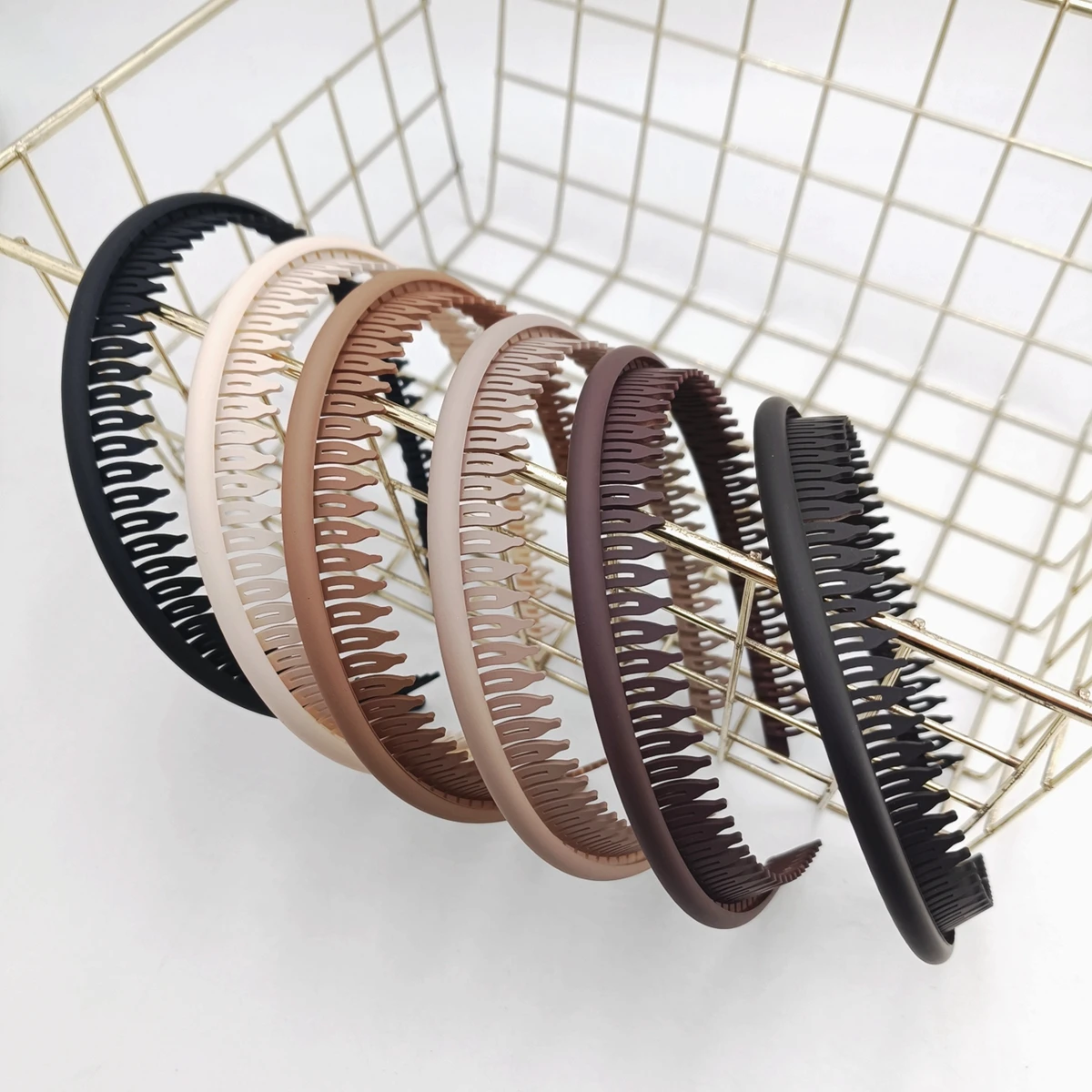 Frosted Lünette Haarbänder Frauen Bunte Einfarbige Rutschfeste Dünne Kante Stirnband Hoop Zähne Haarband Mädchen Haar Zubehör Image