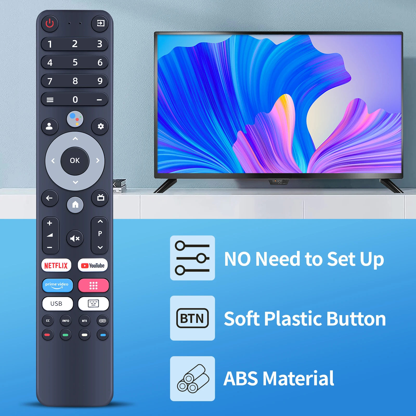 Neu Für PEAQ OK. Für CHIQ TV Fernbedienung PTV32GH-5023C PTV32GH-5024C OTV 50AU-5023C OTV43AU-5023C OTV50AU-5023C OTV40GF Image