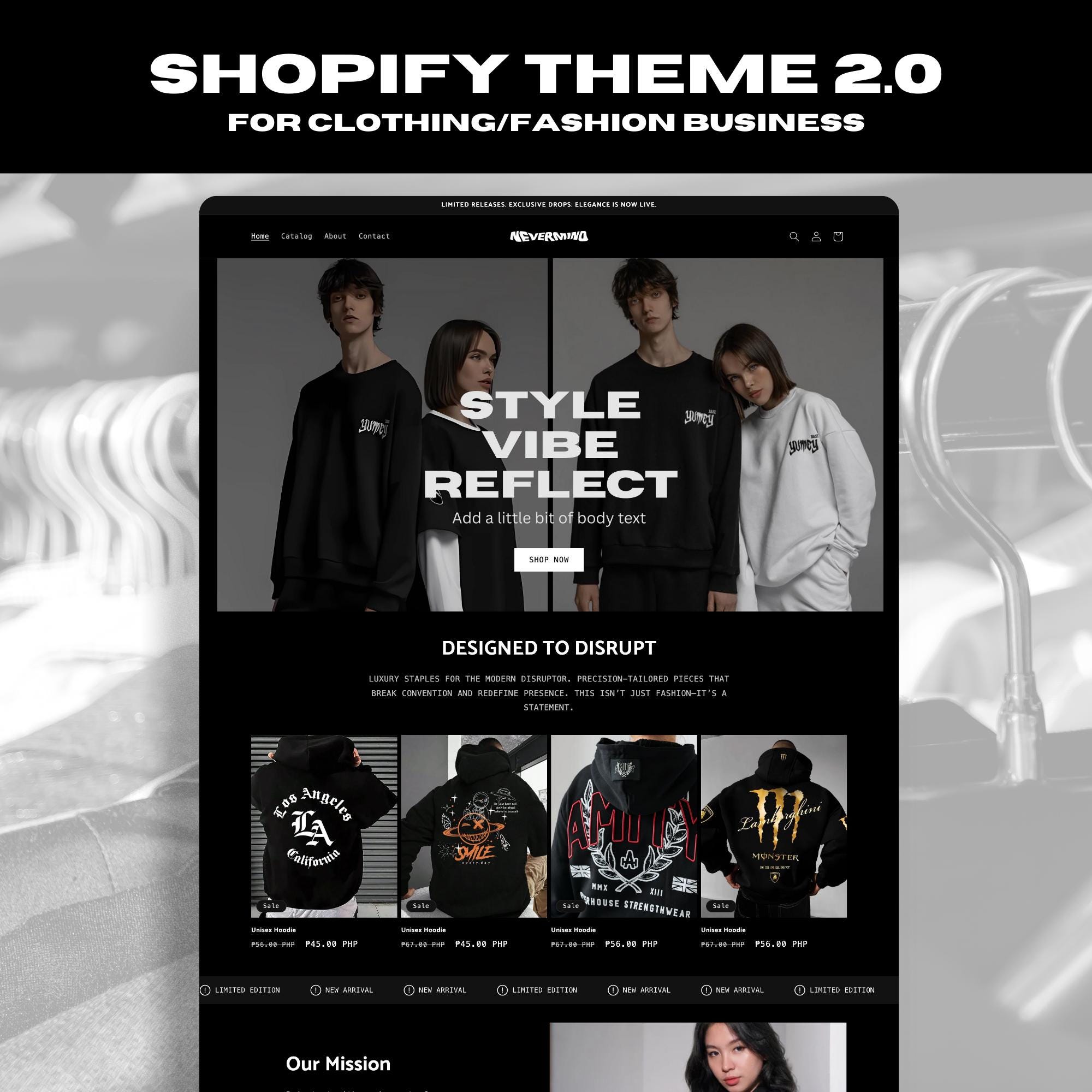 modello di sito web di abbigliamento, tema shopify di abbigliamento, tema shopify, shopify, temi shopify, modello shopify, sito web, tema shopify