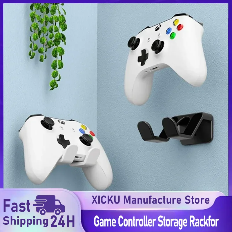 An der Wand montierte Game-Controller-Halterung, Halterungsbasis, kein Stanzen erforderlich, Controller-Aufbewahrungsregal für Nintendo Switch Pro, Sony, Xbox