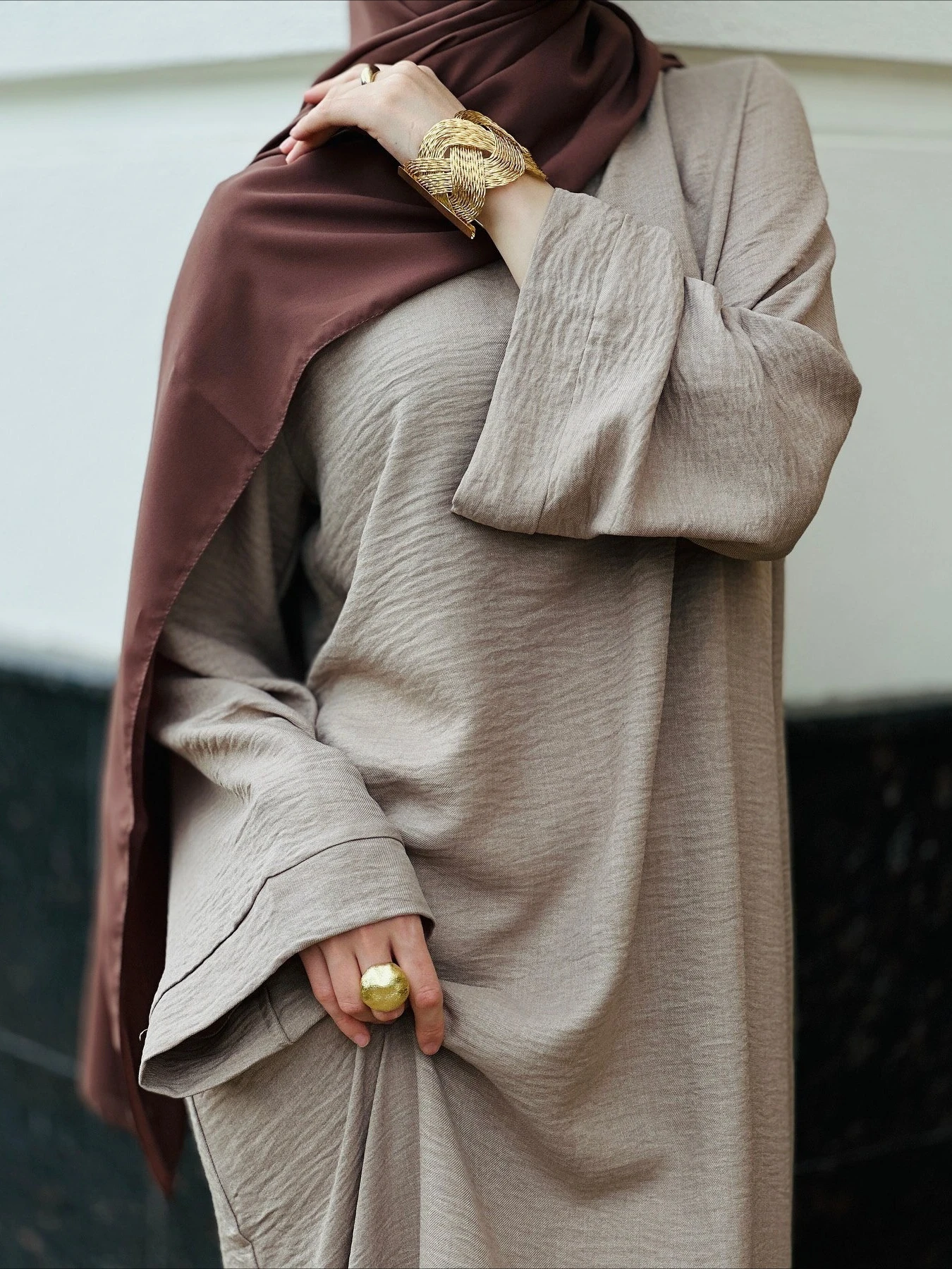 Eid Frauen Kleid Muslimischen Abaya Solide Elegante Dubai Vestidos Largos Lange Kleider Kaftan Arabischen Robe Party Kaftan Jalabiya Ramadan Image