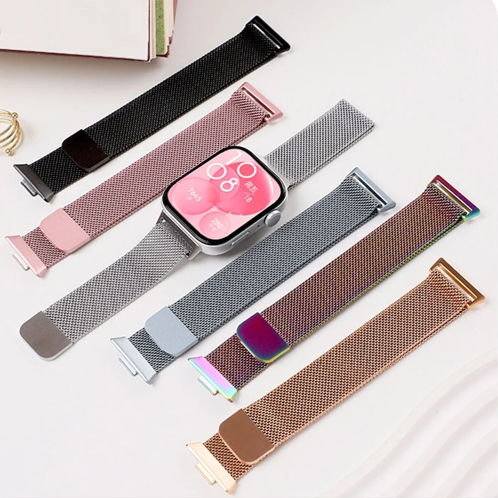 Milanese Loop Band für Huawei Uhr FIT 4 pro Fit 4 Strap Magnetische Edelstahl Correa für Huawei Fit 3 Fit 4 Bänder Zubehör Image