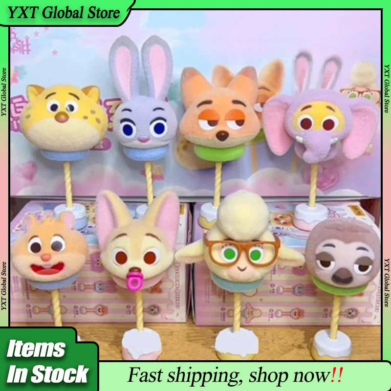 Neue Disney Zootopia Blind Box Zuckerwatte Serie Beflockte Spielzeug Figur Desktop Kawaii Trendy Spielzeug Cartoon Puppe Ornamente Weihnachten Geschenk Image