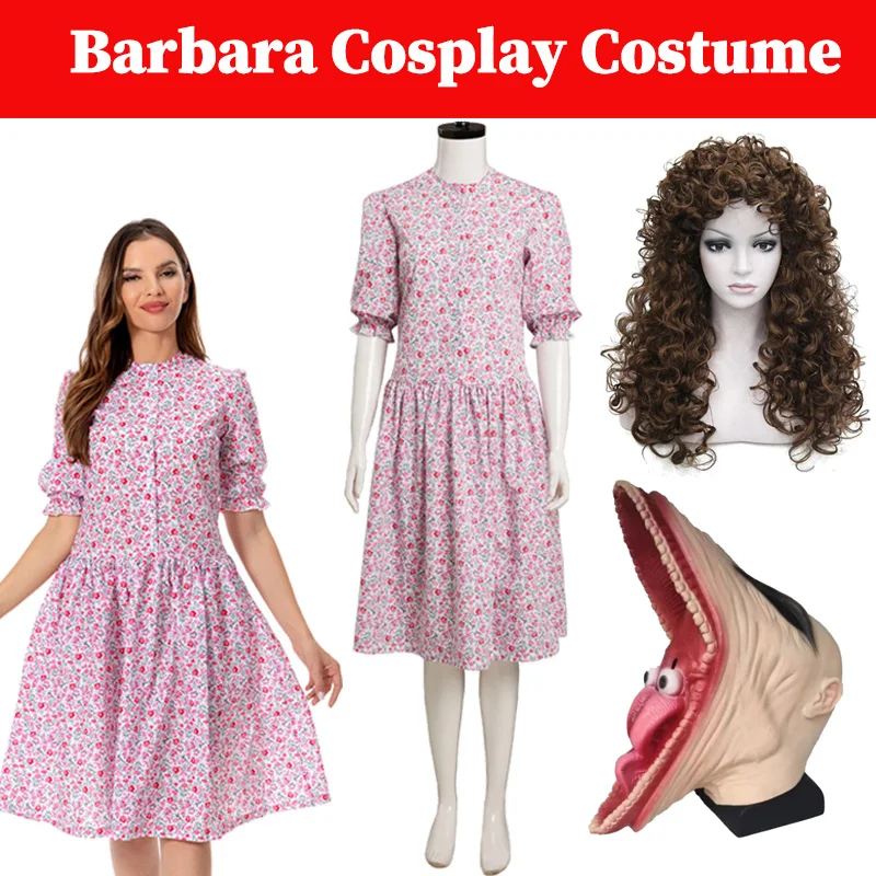 Barbara Kleid Cosplay Film Saft Perücken Verkleidung Kostüm Kopf bedeckung Maske komplette Set Kleidung Frauen erwachsene Mädchen Halloween Party Anzüge Image