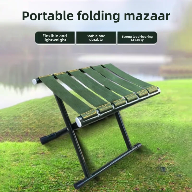 Outdoor-Klapphocker, Campinghocker, tragbarer Klapphocker für den Außenbereich, Angelhocker, kleine Bank für den Außenbereich oder an der Zug